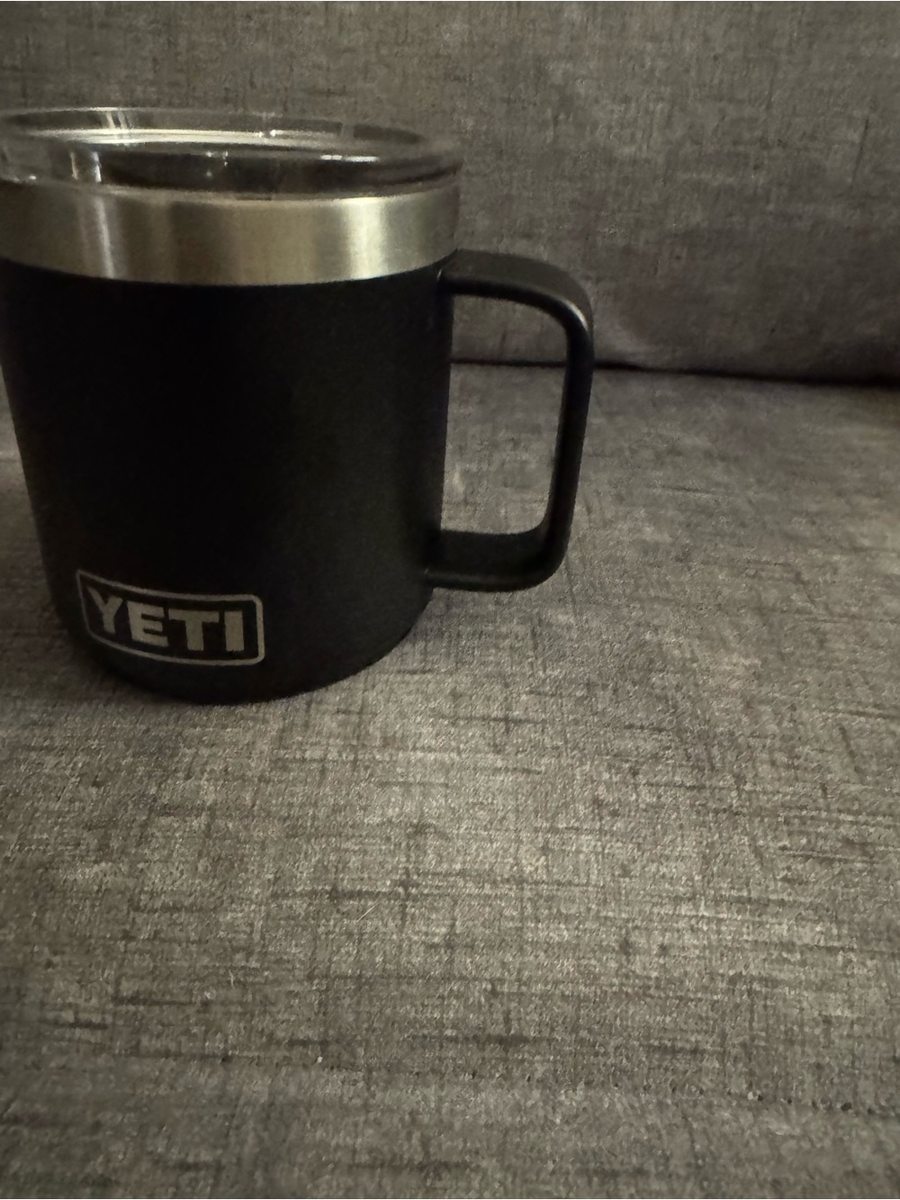 Yeti Black Travel Mug with Clear Lid and Stainless Rim - Picture 2 of 8
